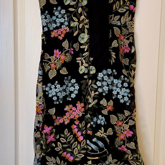 Sam Edelman Women's Black Tie Neck Long Semi-Formal Sheath Dress 2 NWT - Picture 5 of 6